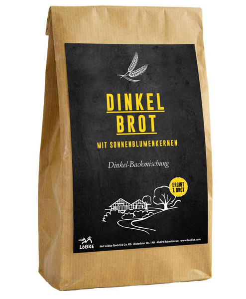 Hof Löbke, Brotbackmischung in der Papiertuete