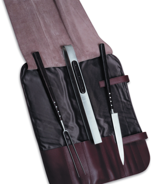 LeA Grillbesteck Stahl und Wenge im Etui