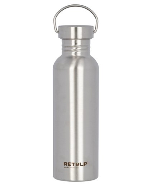Thermoflasche von Retulp® Urban aus doppelwandigem Edelstahl mit dichtem Schraubdeckel. Schlichtes Design im Retrolook mit Henkel zum Tragen. 