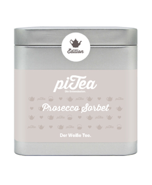 piTea, Prosecco Sorbet Tee in der Metalldose