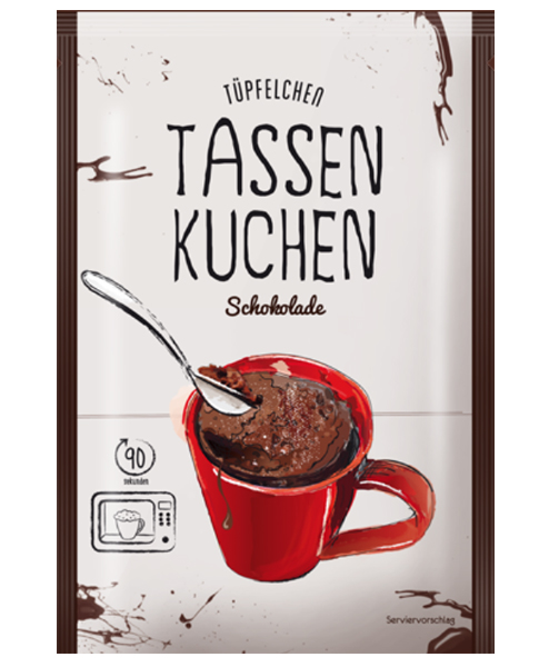 Tuepfelchen Tassenkuchen Standard Schokolade