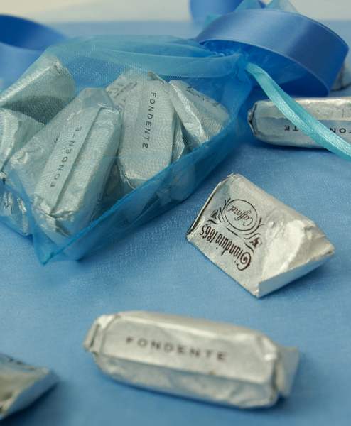 Gianduia fondenti im Organzabeutel