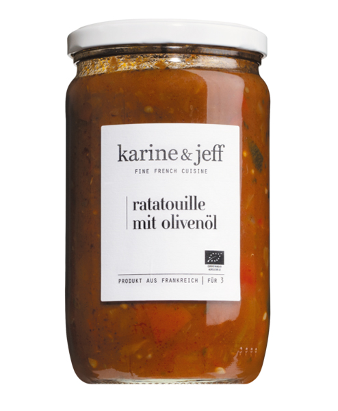 Karine & Jeff, Ratatouille mit Olivenöl im Glas, Bio 350 g