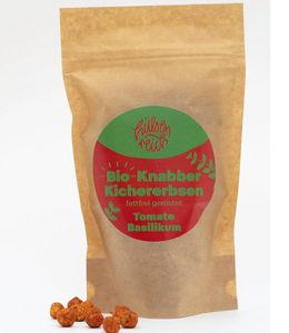 Huelsenreich, Bio-Knabber Kichererbsen Tomate-Basilikum, 90g Papier