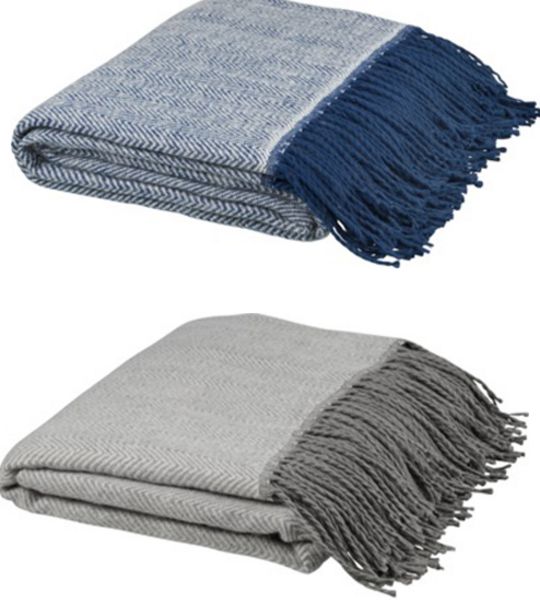 Saisons, Plaid mit Fransen 2 Farben