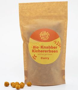 Huelsenreich, Bio-Knabber Kichererbsen Curry, 90g Papier