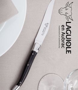 Steakmesser Büffelhorn schwarz