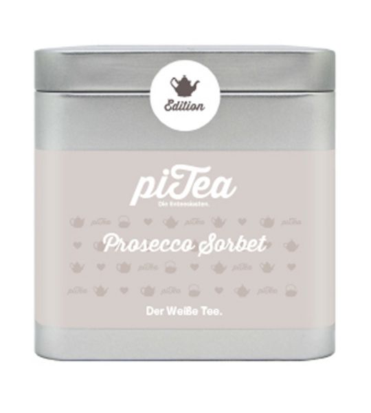 piTea, Prosecco Sorbet Tee in der Metalldose