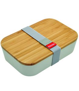 Baladéo Akita weiße Lunchbox mit Bambusdeckel