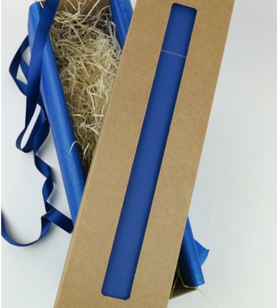 Corviscom 1er Schatulle mit Sichtfenster blau