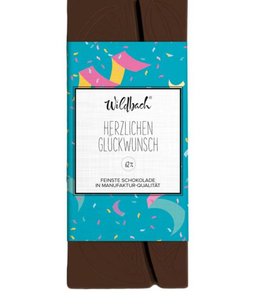 Wildbach Herzlichen Glückwunsch 45g Zartbitter