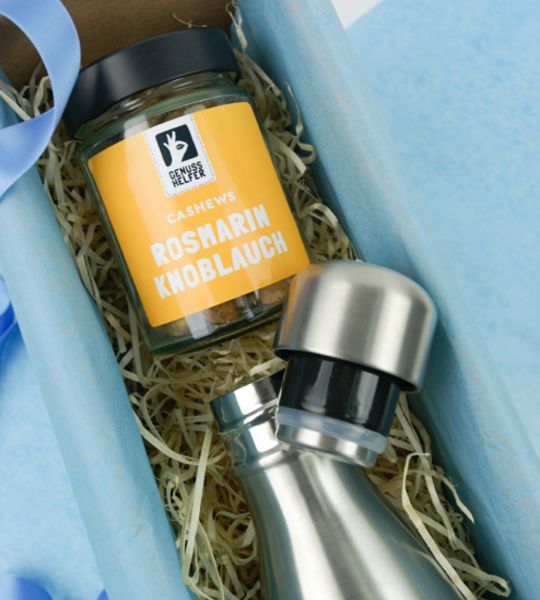 corviscom Geschenkbox Drink and Snack mit Raccoon