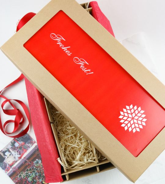 2er Corviscom Karton mit Weihnachtsmotiv