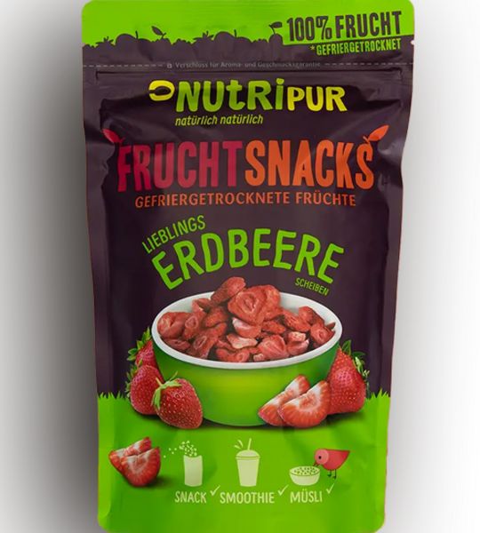 NutriPur, Gefriergetrocknete Erdbeeren, 25g