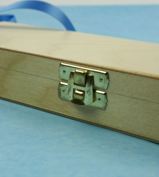 2er Birkenholzbox für LC Besteck Messingbeschlag