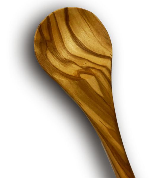 OE Runder Kochloeffel aus Olivenholz, 30 cm