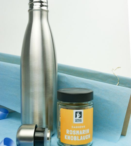 corviscom Geschenkbox Drink and Snack mit Arima Flasche