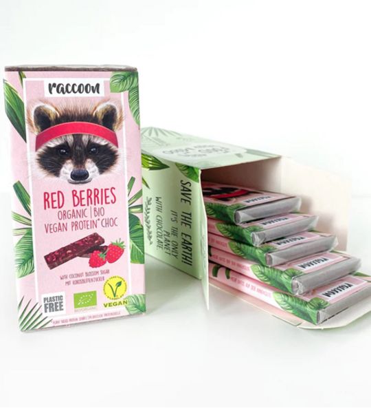 raccoon, Red Berries 6er Box 40 g, BIO, VEGAN