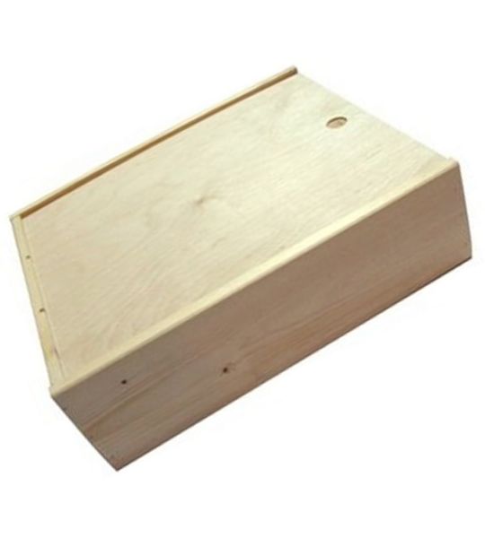 corviscom 3er Holzbox mit Schiebedeckel, geschlossen