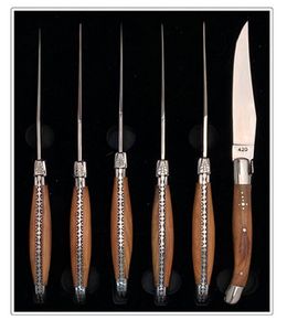 Baladéo Set mit 6 Steakmessern Tradition Olive