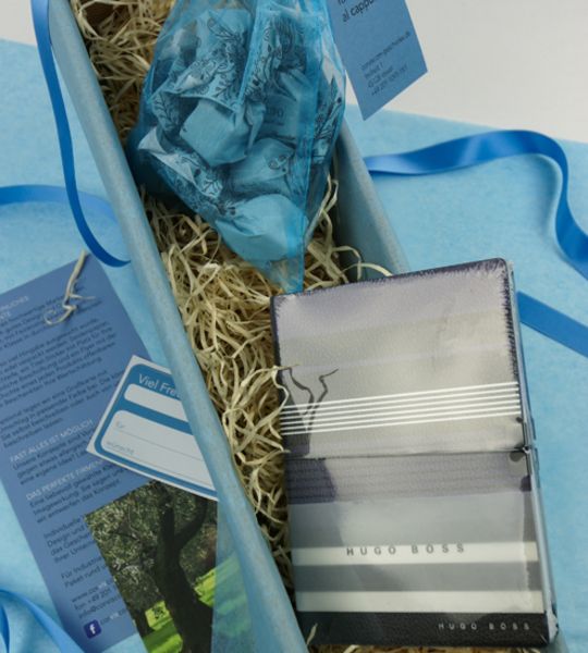 Geschenkset, Notizbuch A6 von Hugo Boss