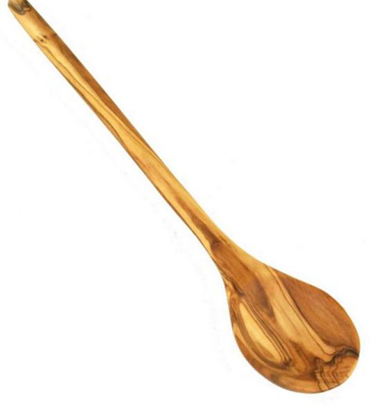 OE Runder Kochloeffel aus Olivenholz, 30 cm