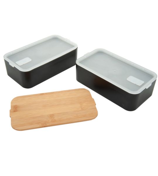 Baladéo doppelte Lunchbox Mihara schwarz