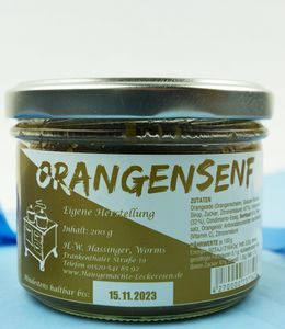 Hassinger, Orangensenf im Glas 200 g