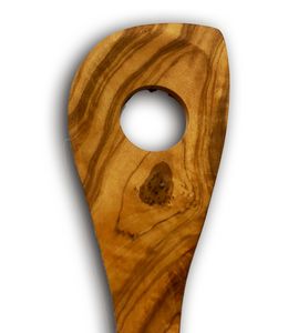 OE, Kochlöffel mit Loch, Olivenholz, 31 cm