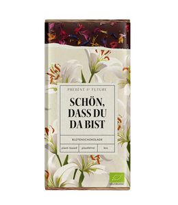 Present&Future, Schokolade mit Blüten 40 g, BIO, VEGAN