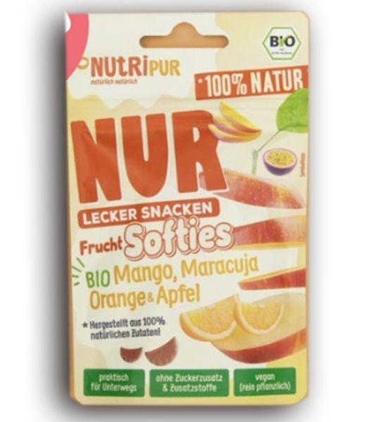 NutriPur, Frucht Softies Mango, Maracuja, Orange BIO 35 g